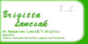 brigitta lancsak business card